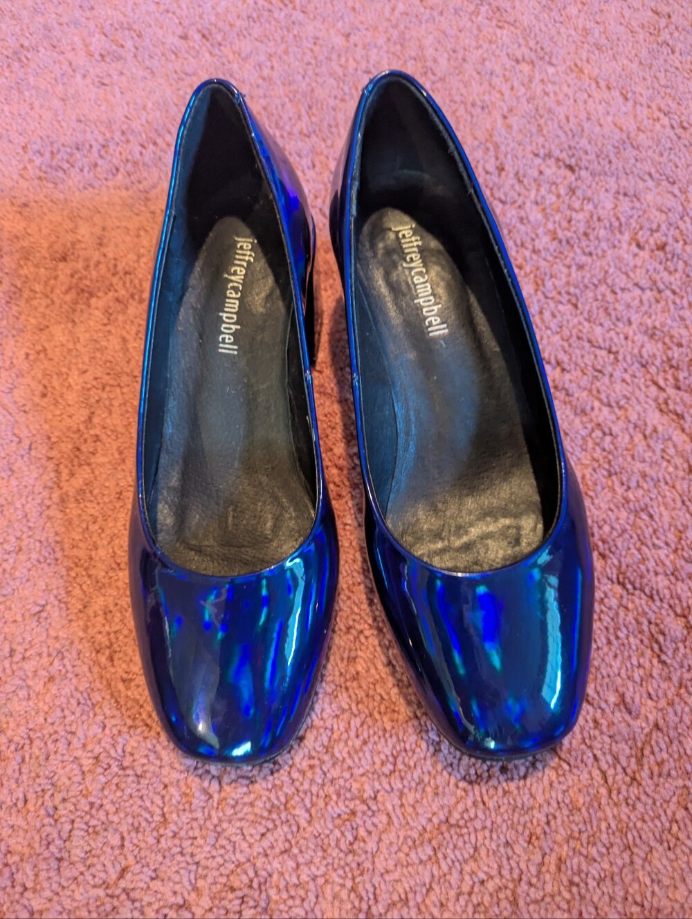 Jeffrey Campbell Iridescent Blue Shoes Size 6.